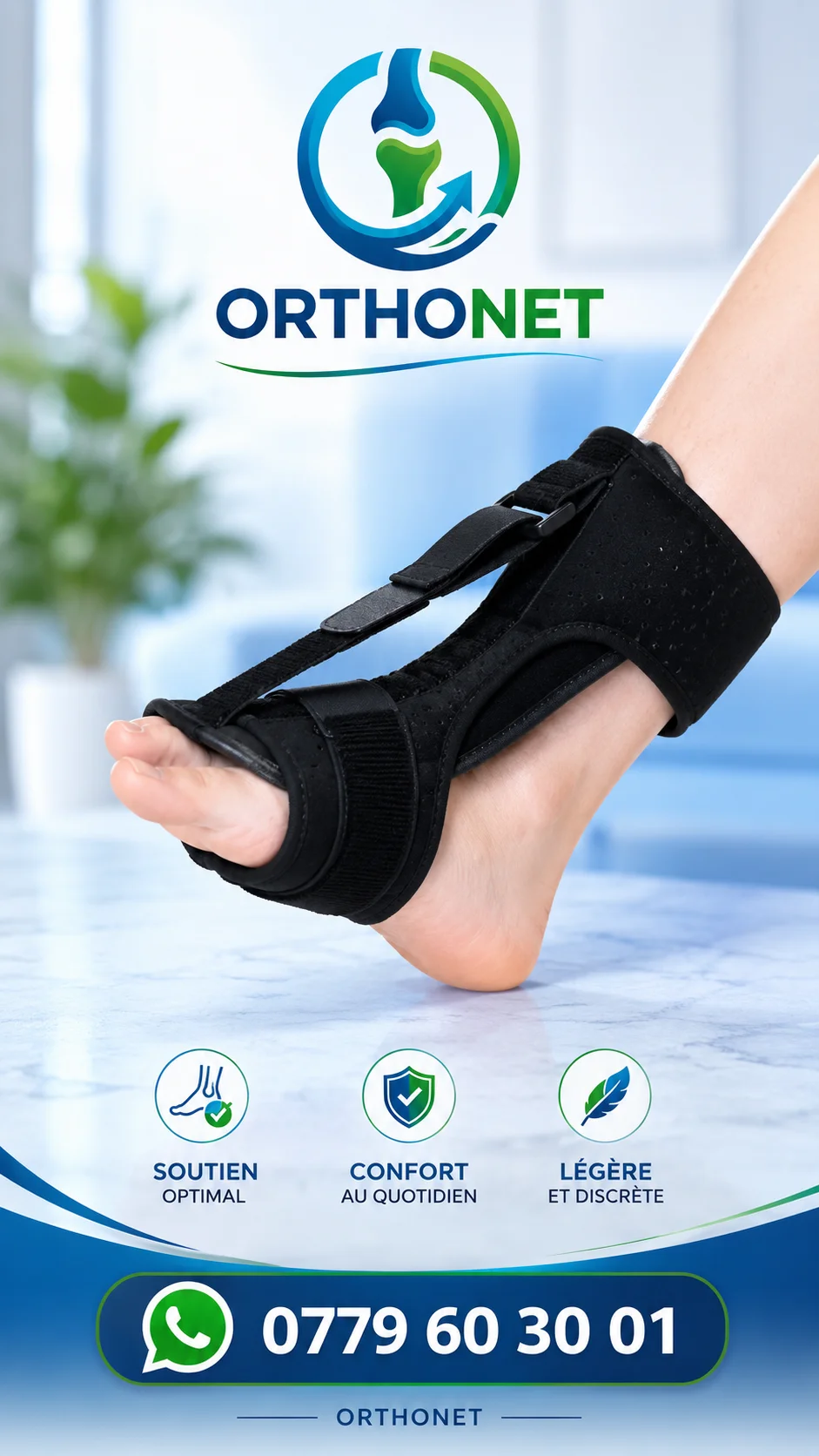 Chevillère orthopédique de maintien
